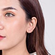 14k Princess Solitaire Diamond Hoops