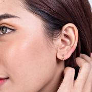 14k Tiny Solitaire Hoops