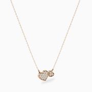 double heart diamond necklace