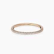 14k Micro Pave Diamond Wedding Band