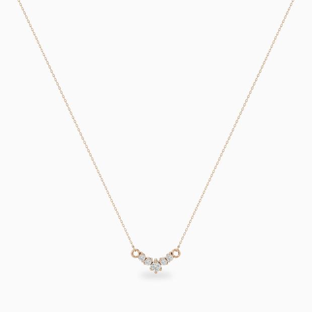 unique five diamond necklace