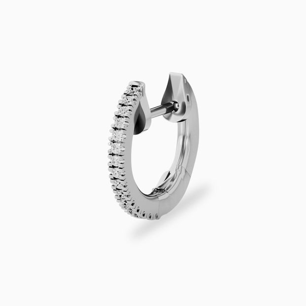 14k Gold Classic Diamond Hoops