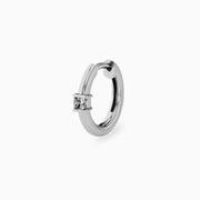 14k Simple Diamond Hoop Earrings