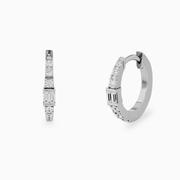 14k Dainty Baguette Hoop Earrings