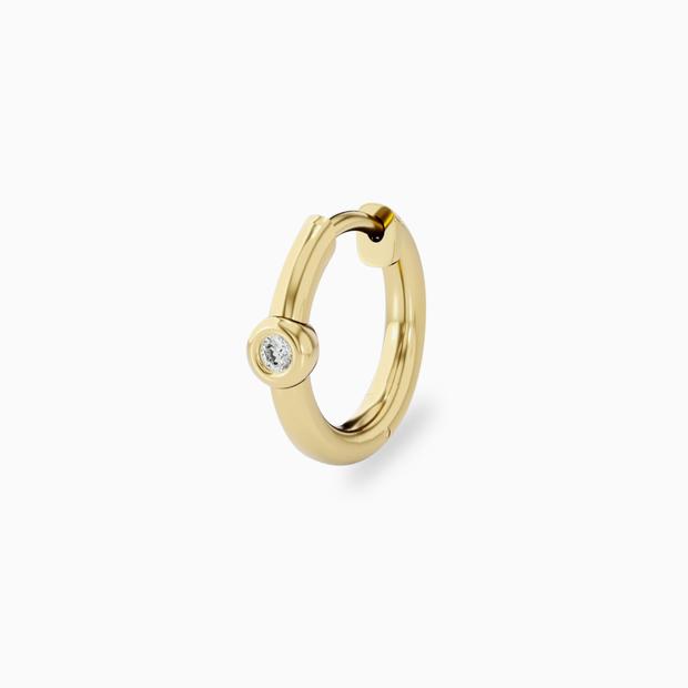 14k Tiny Solitaire Hoops