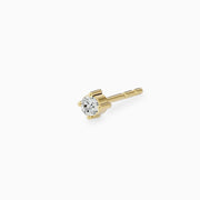 14k Gold Solitare Diamond Stud Earrings