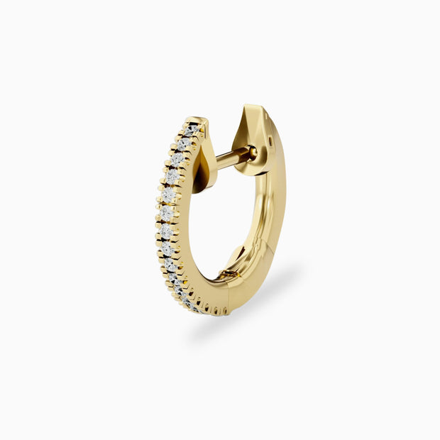 14k Gold Classic Diamond Hoops