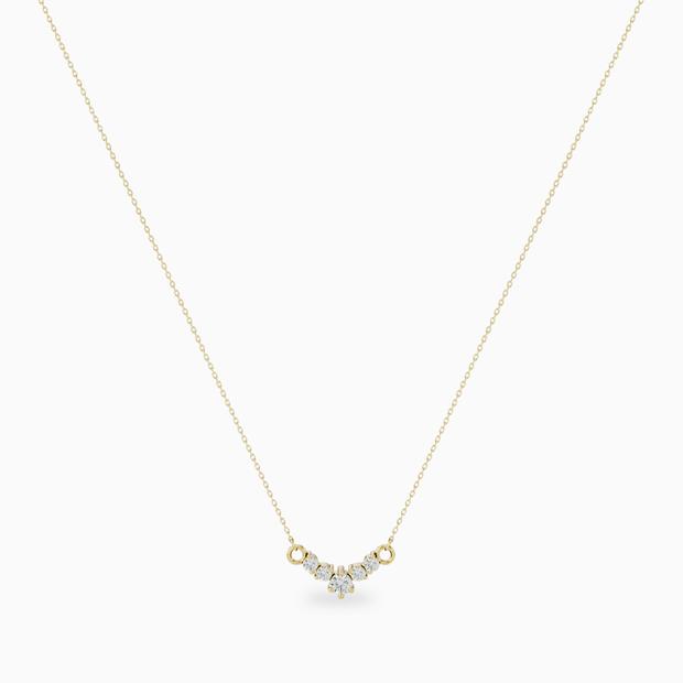 unique five diamond necklace