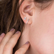 14k Classic Diamond Huggie Earrings